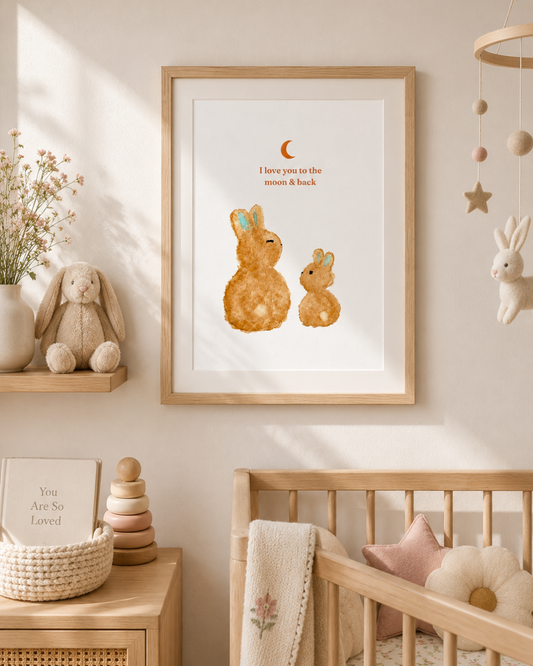 I love you to the moon & back A4 Print