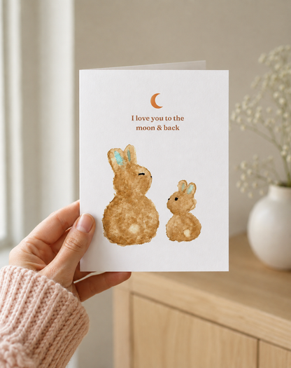 I Love You To The Moon & Back Note Card