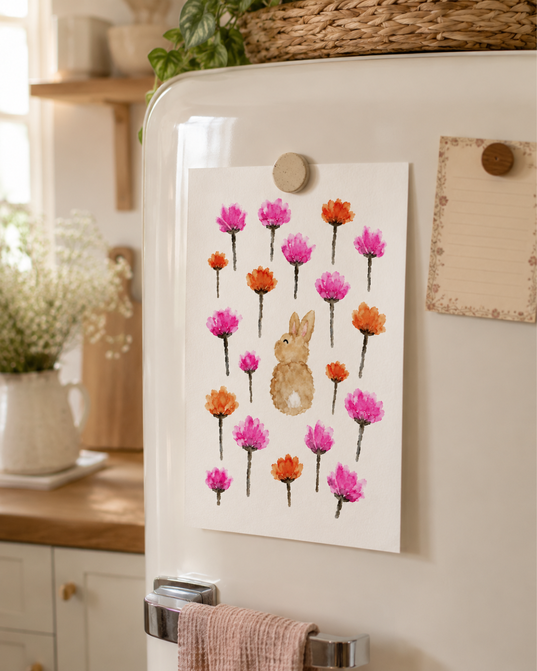 Sonny Bunny Wildflowers A4 Print