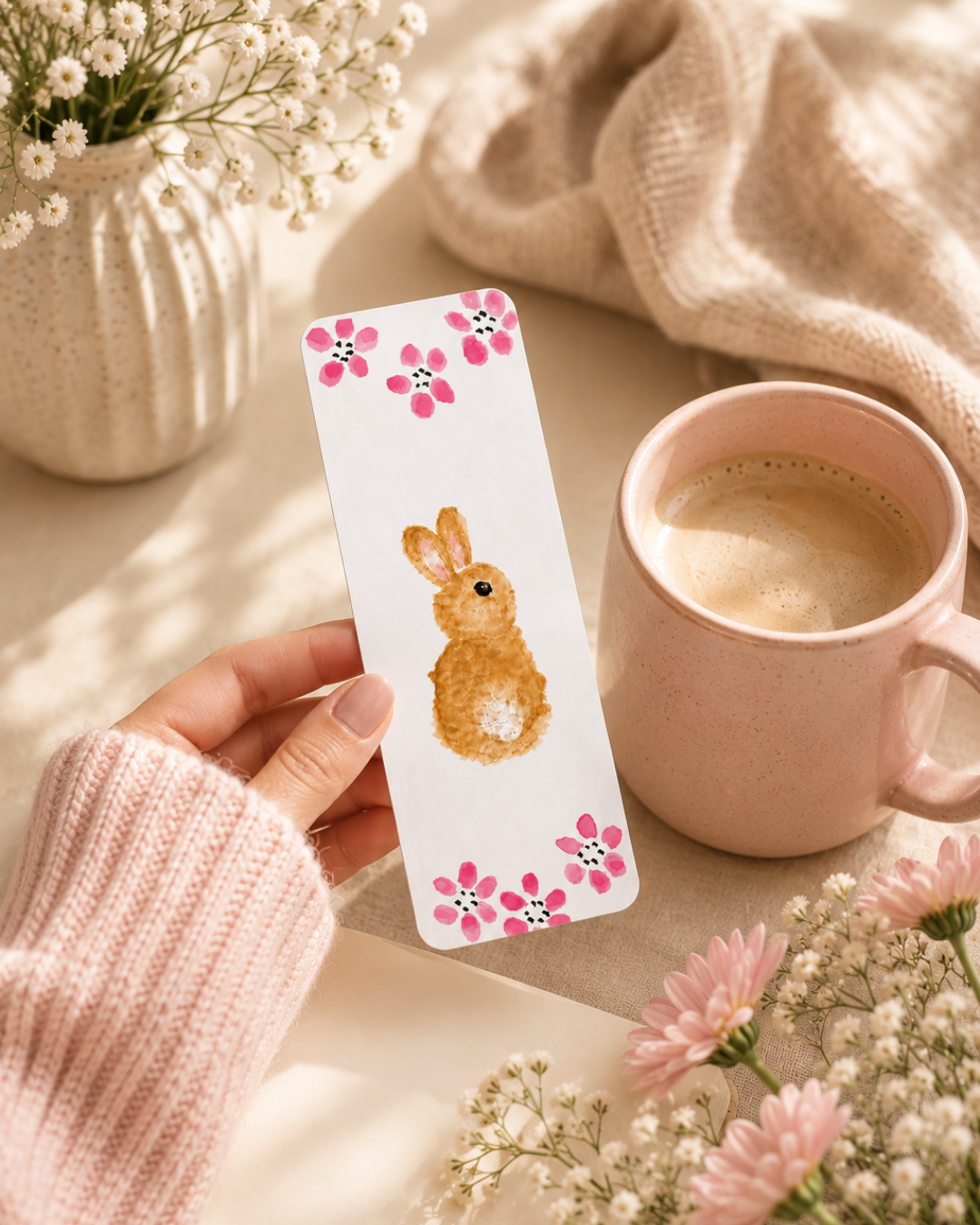 Sonny Bunny Pink Twin Bookmark