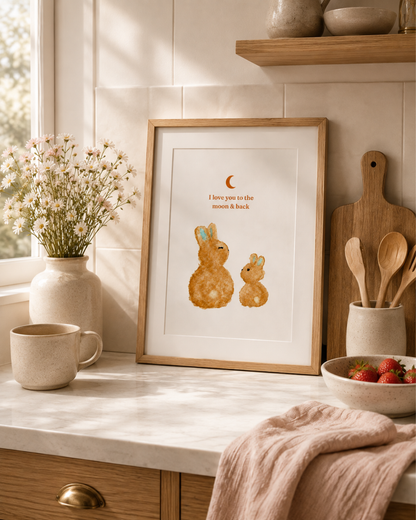 I love you to the moon & back A4 Print