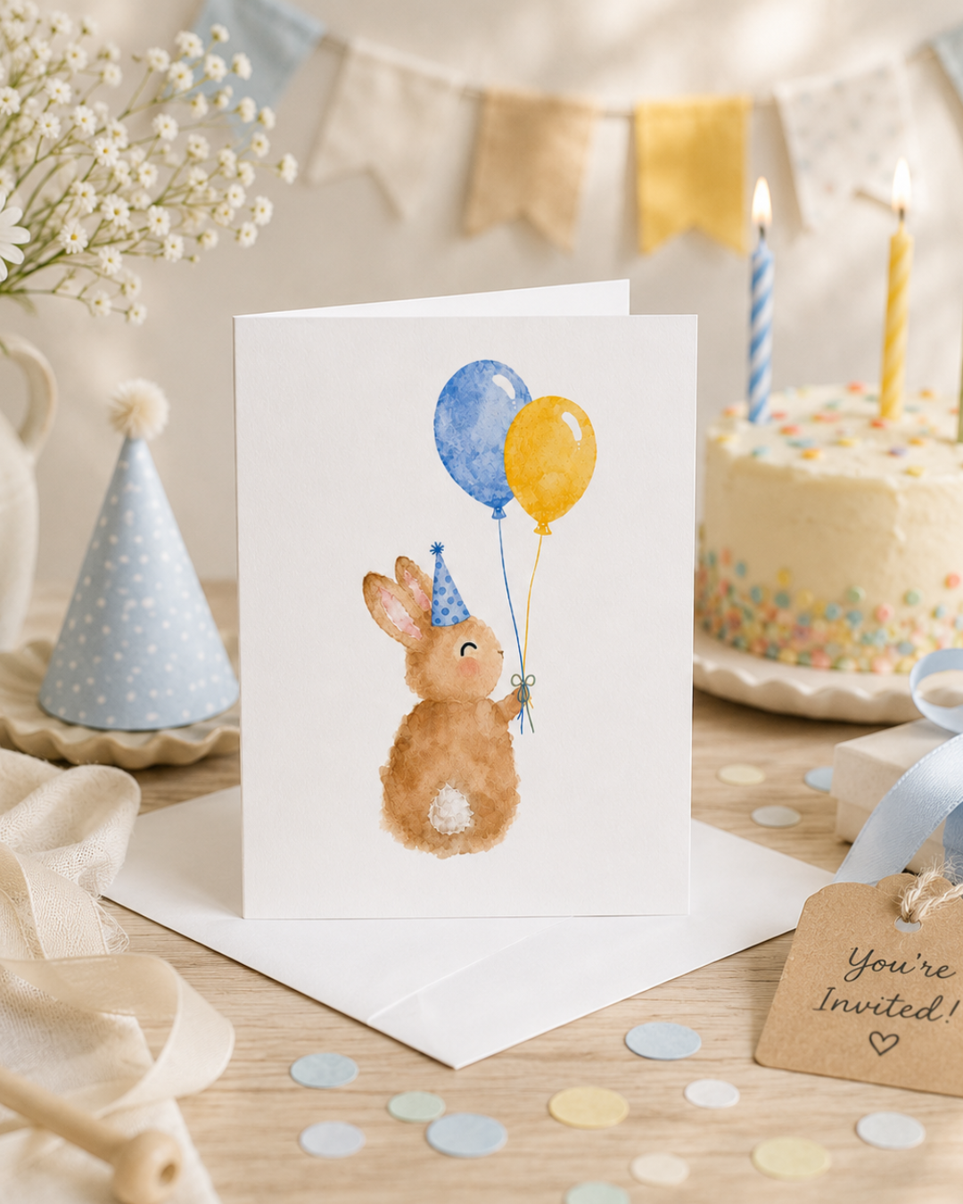 Sonny Bunny Party Note Card