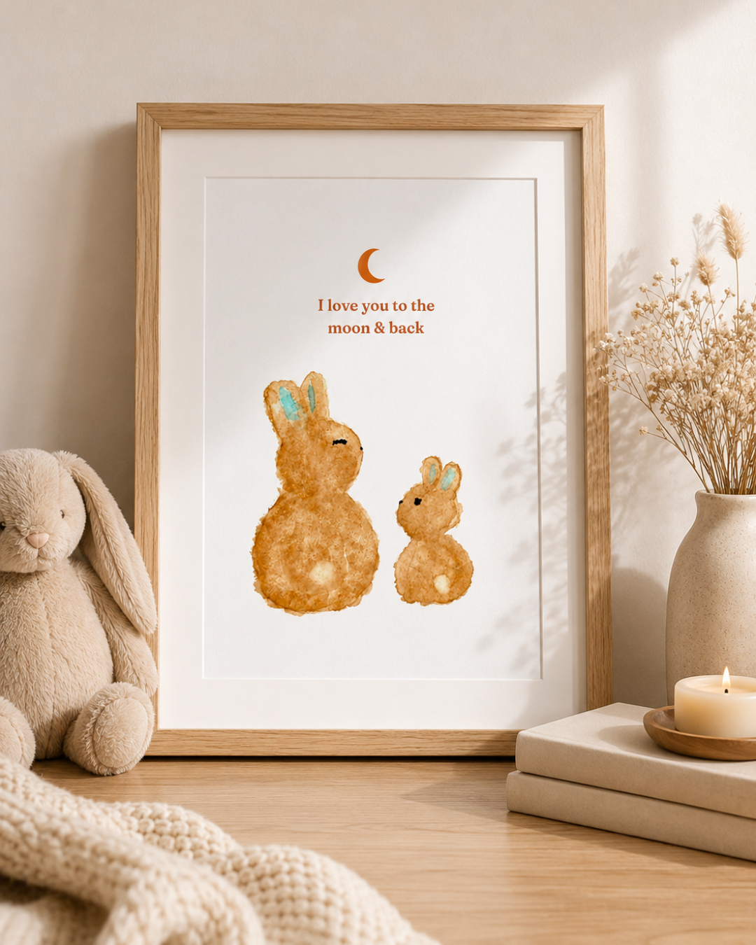 I love you to the moon & back A4 Print