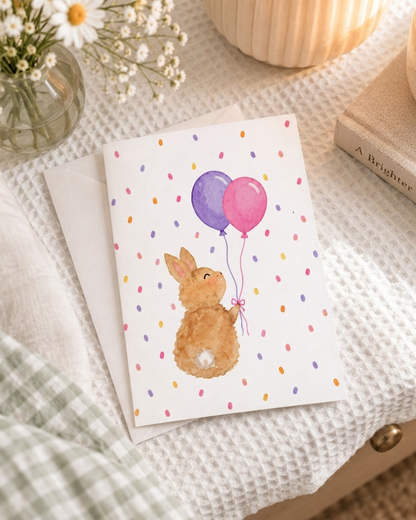 Sonny Bunny Confetti Note Card