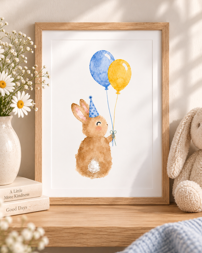Sonny Bunny Party A4 Print