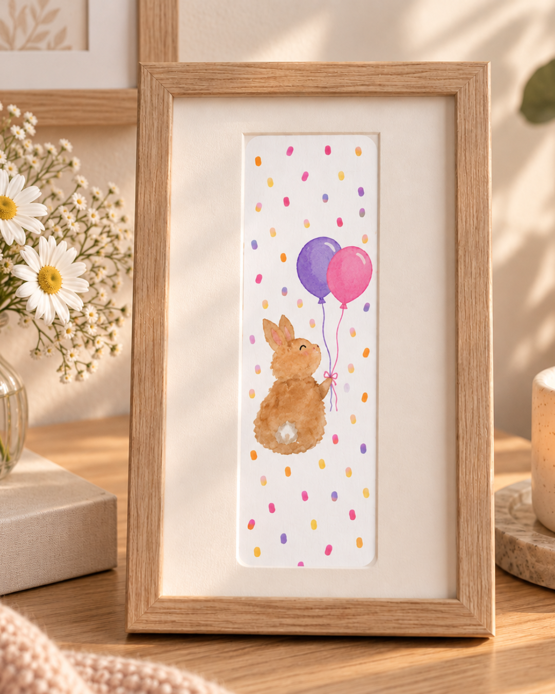 Sonny Bunny Confetti Bookmark