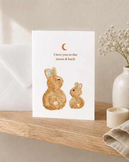 I Love You To The Moon & Back Note Card