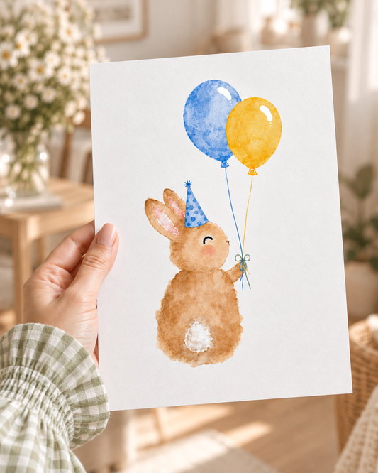 Sonny Bunny Party A4 Print